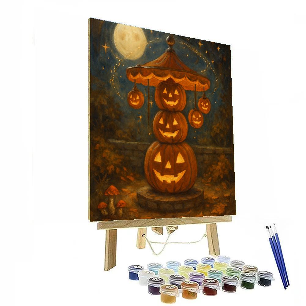 Stacked Jacko Lantern Carousel Painting by numbers kit