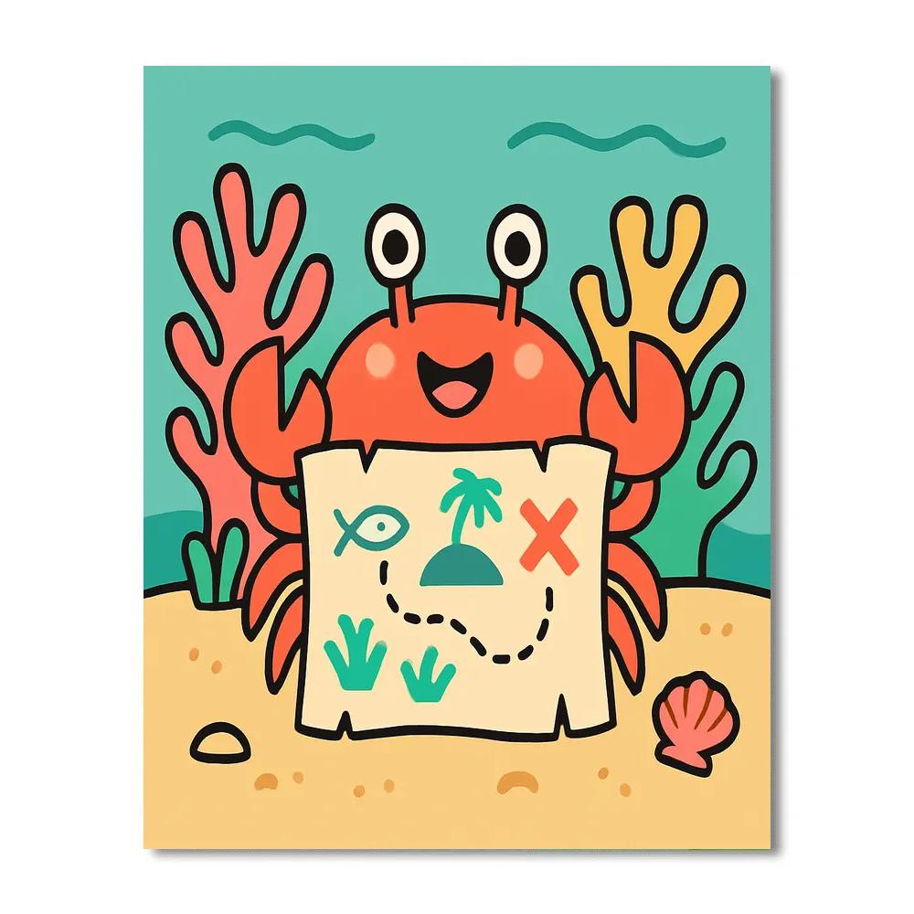 Coral Map Adventure Explorer Paint by numbers kits