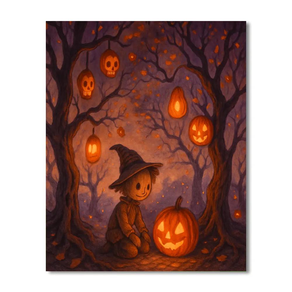 Twisted Orchard Of Lanterns Paint by numbers art