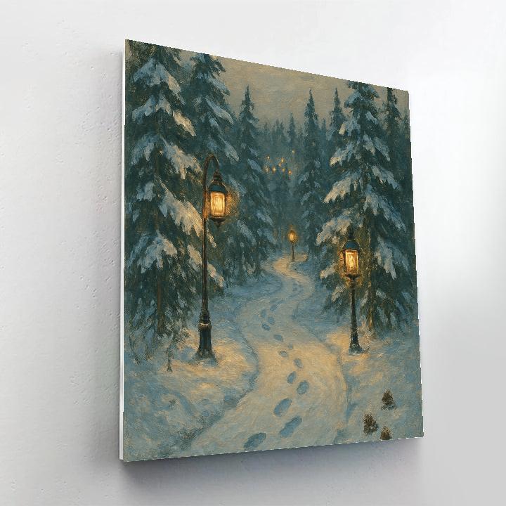 Evergreen Lantern Path Paint by numbers art