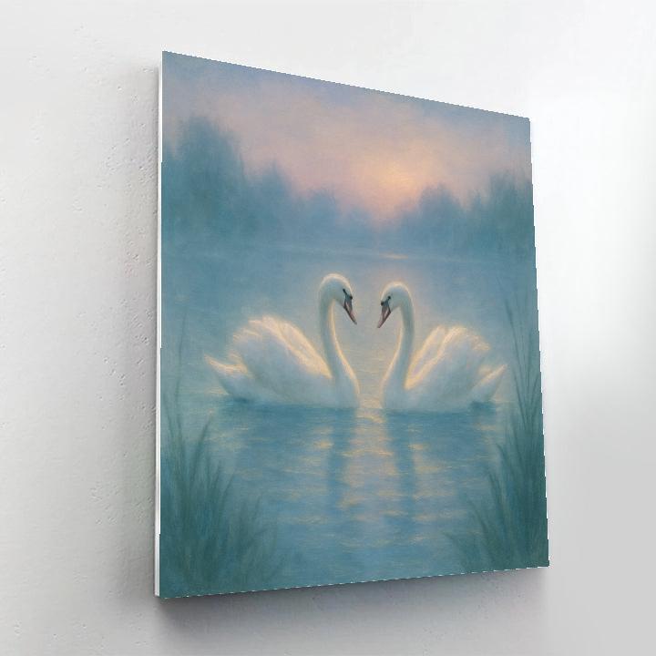 Misty Swan Twilight painting number kit