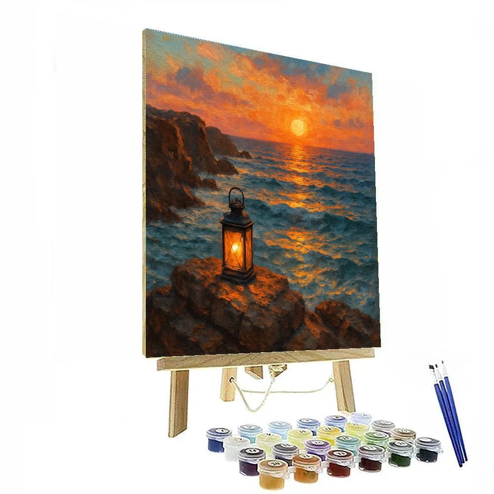 Coastal Lantern Horizon painting number kit