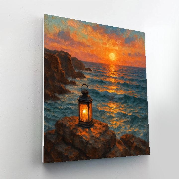 Coastal Lantern Horizon painting number kit