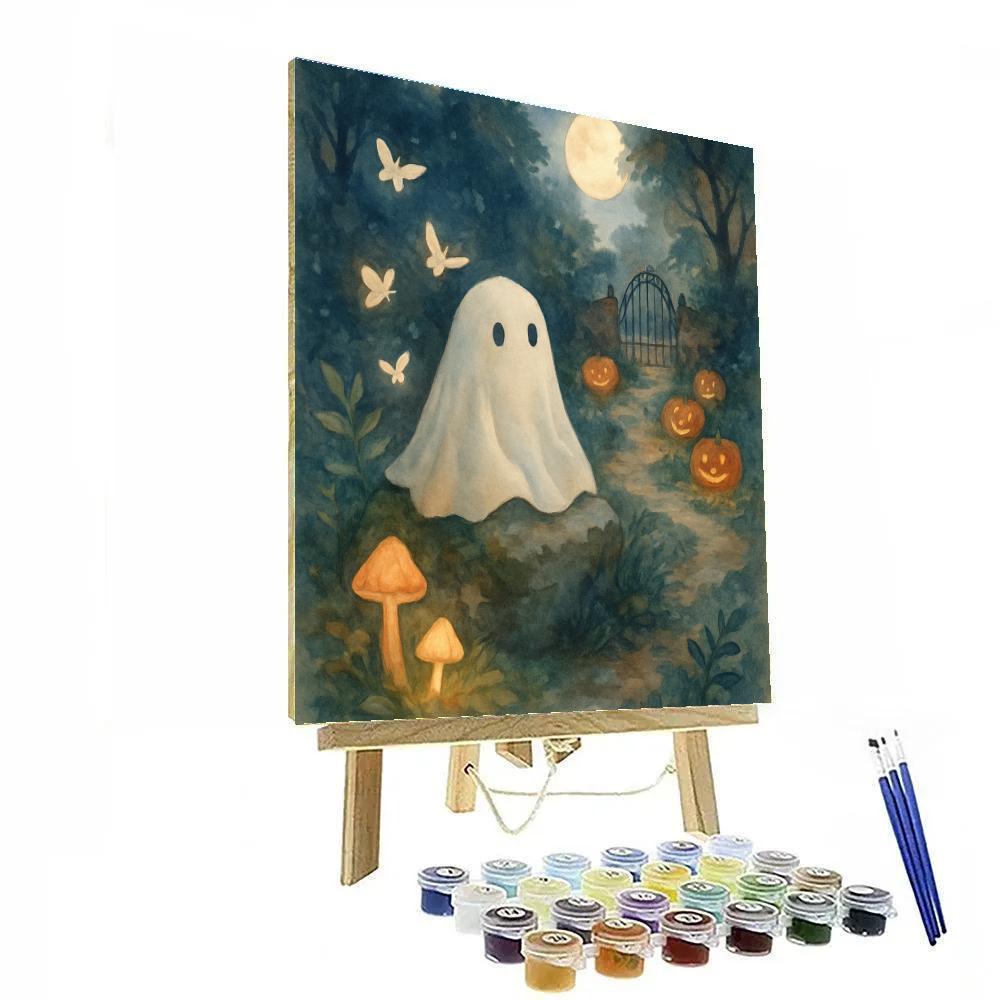 Moonlit Garden Of Whispering Moths Paint by numbers art