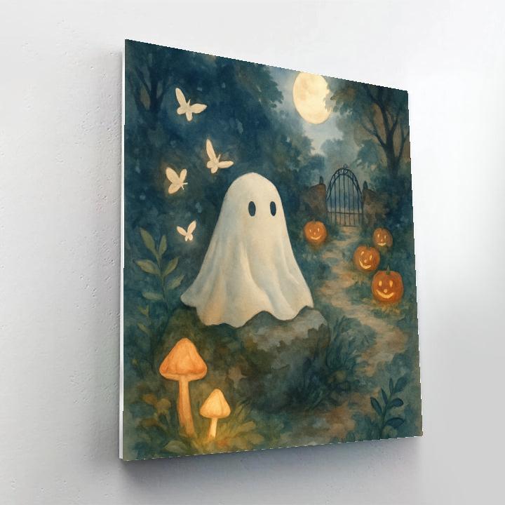 Moonlit Garden Of Whispering Moths Paint by numbers art