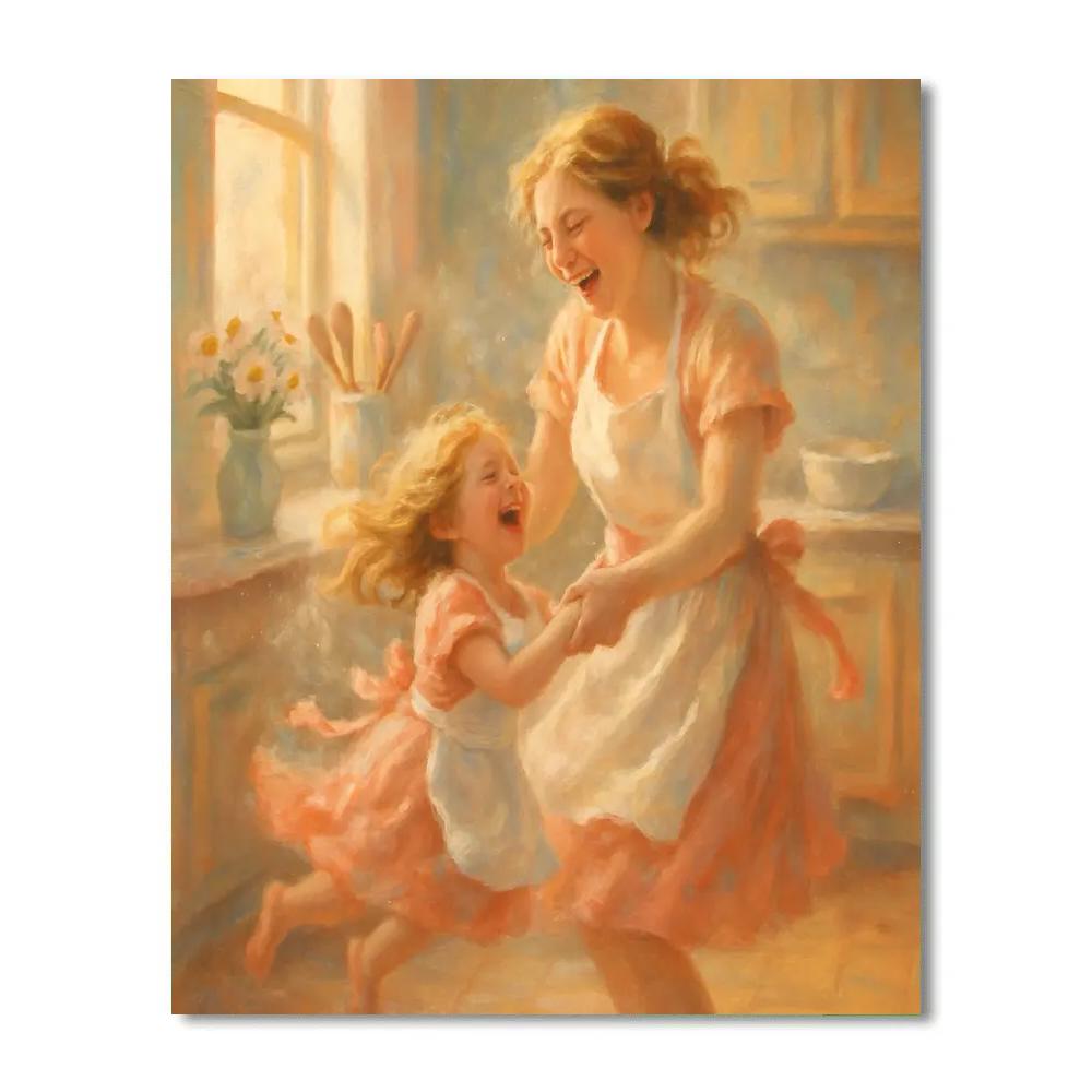 Mother And Child Kitchen Dance Paint by numbers kits