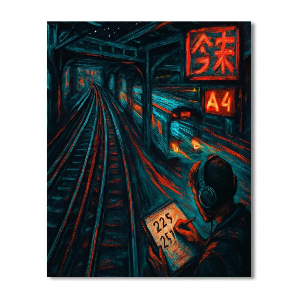 Basquiat Midnight Metro Pulse Paint by numbers kits