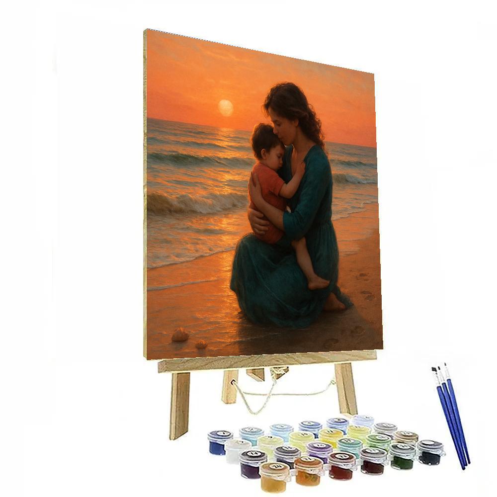 Seaside Sunset Hug paint by color