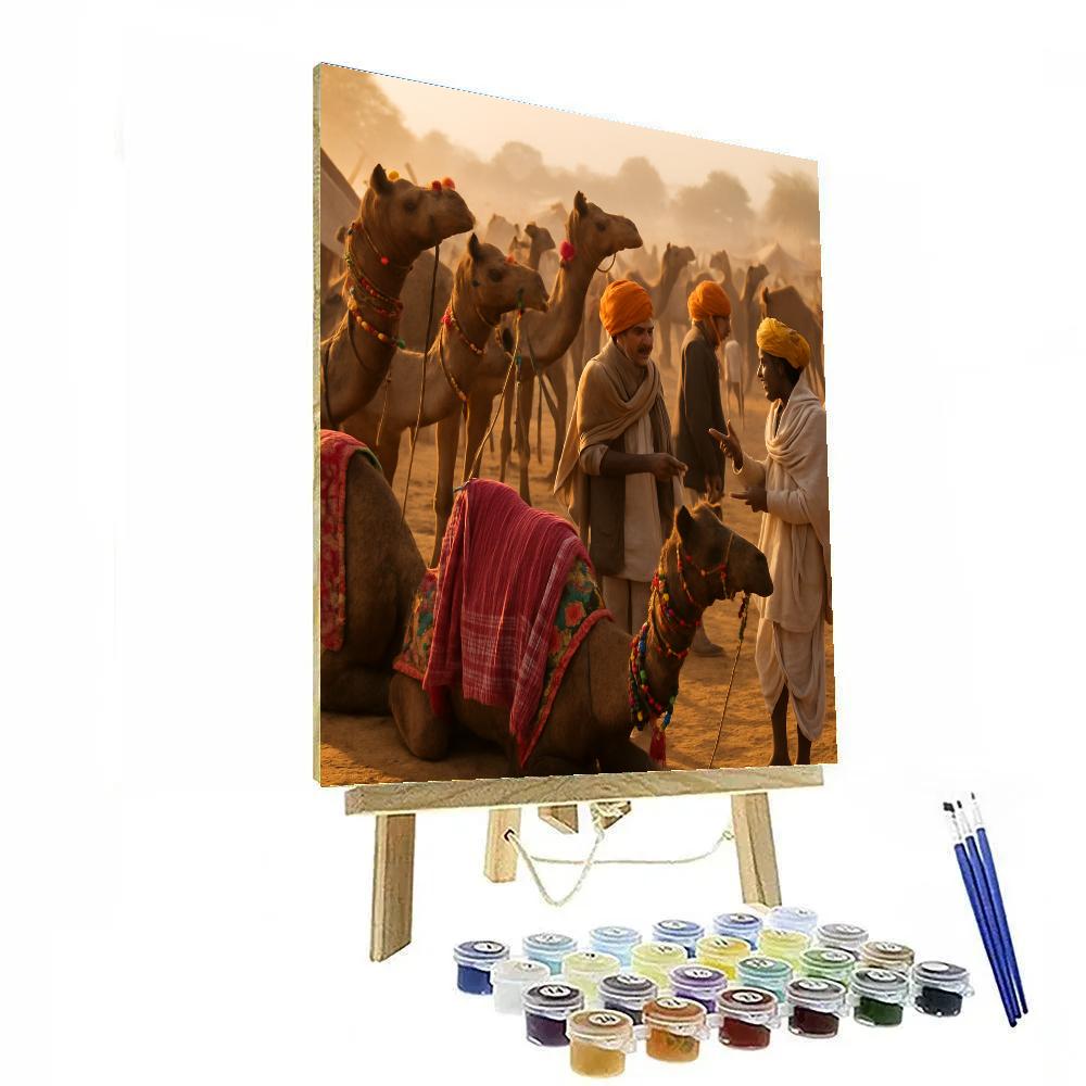 Pushkar Camel Fair Dawn Sales Numbered painting kits