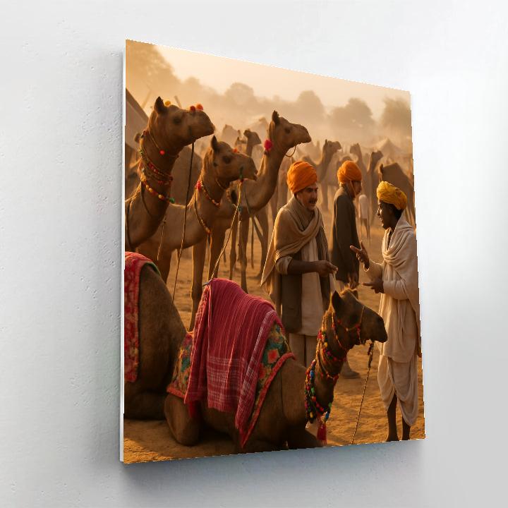 Pushkar Camel Fair Dawn Sales Numbered painting kits
