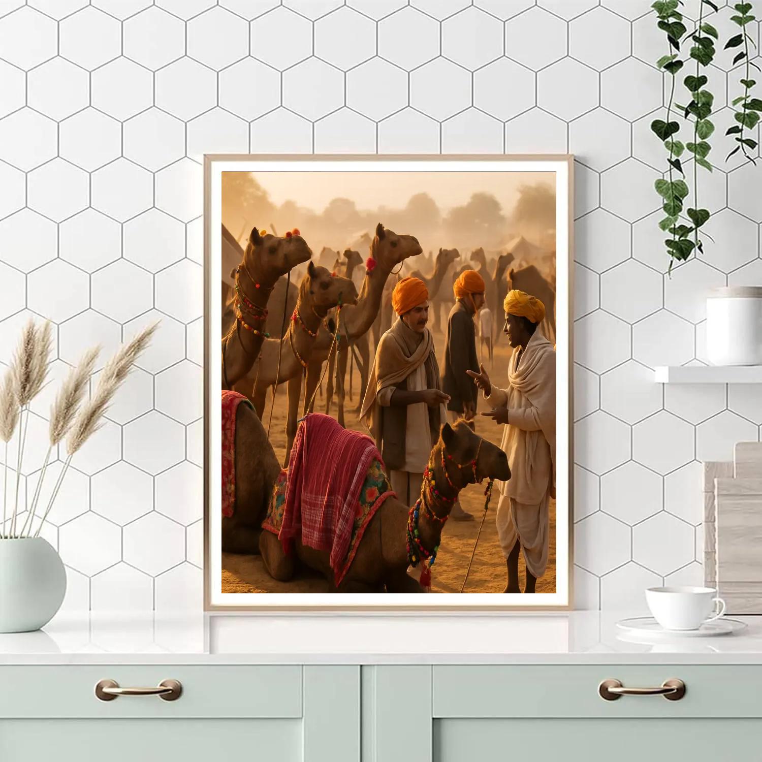 Pushkar Camel Fair Dawn Sales Numbered painting kits