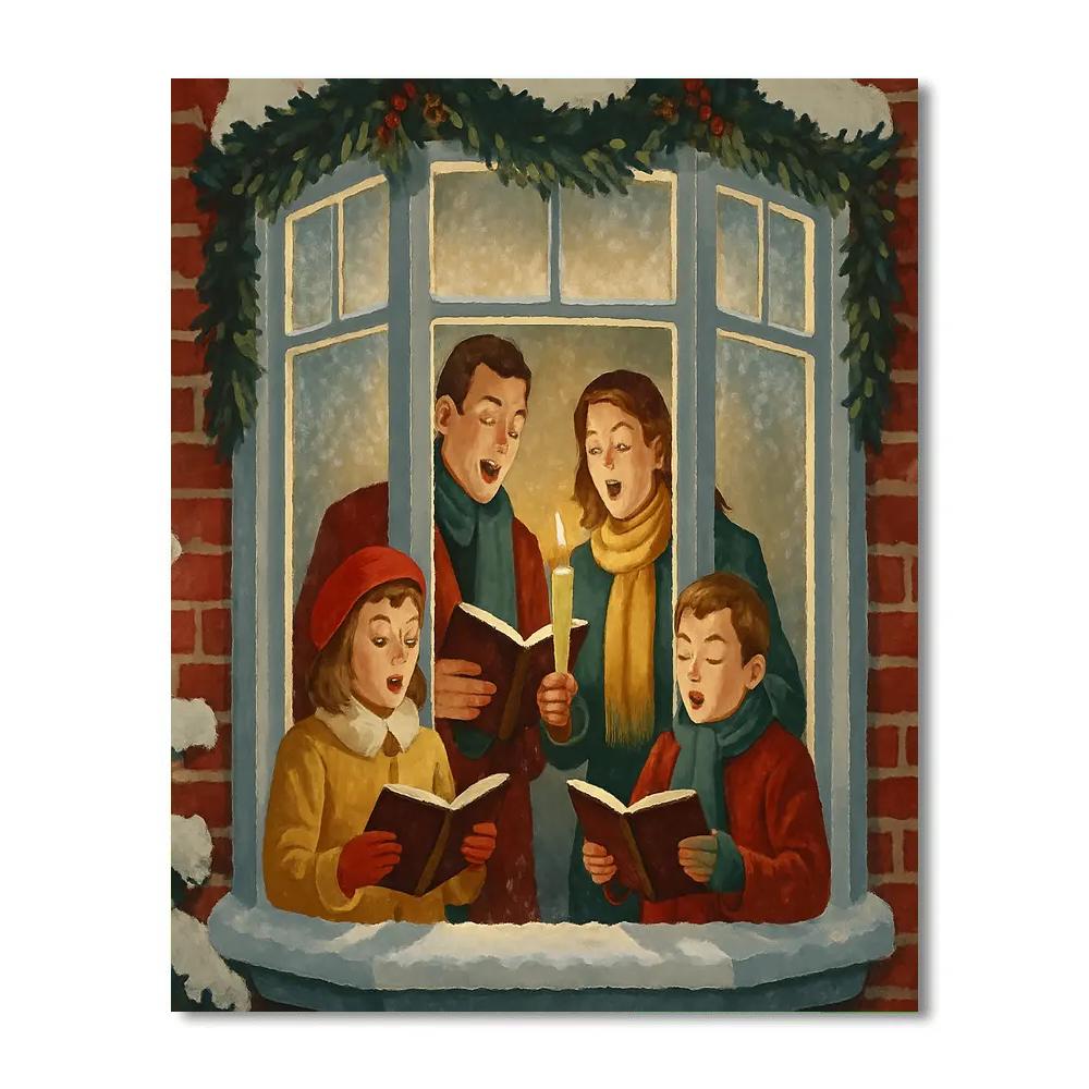 Window Garland Serenade paint by number