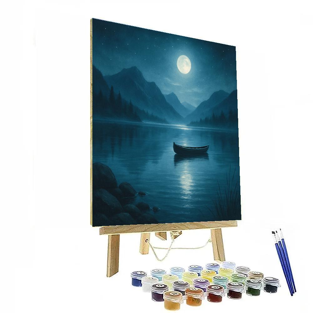 Moonlit Lake Reflections paint by numbers