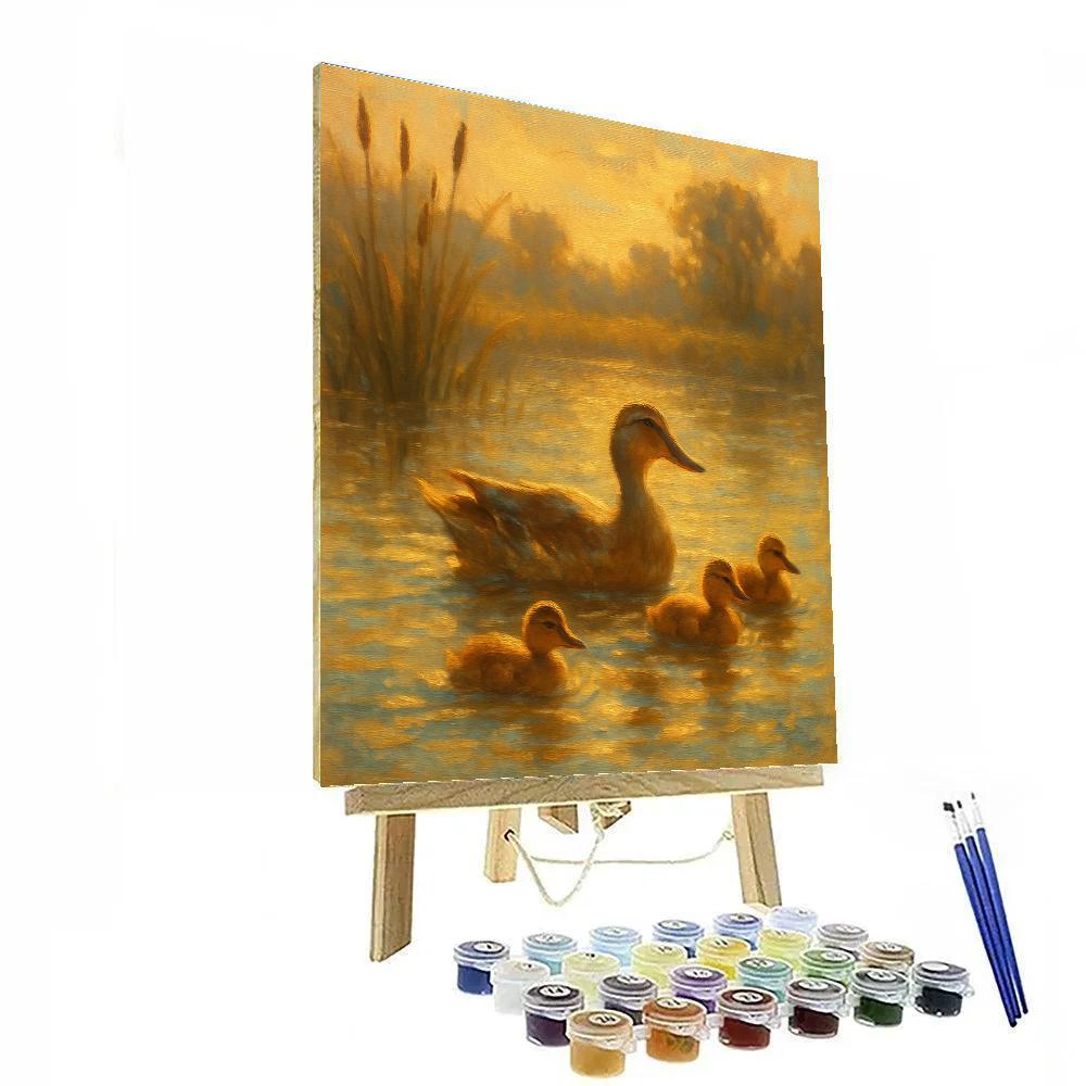 Ducks In Golden Pond Repose paint by color