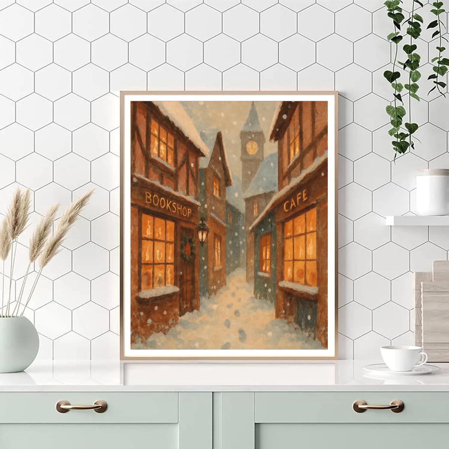 Winter Hearth Alley Number painting