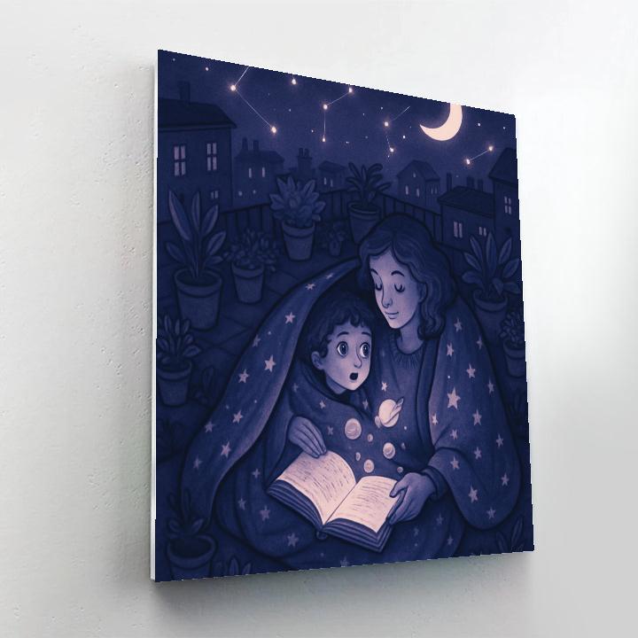 Bedtime Story Under Milky Sky painting number kit