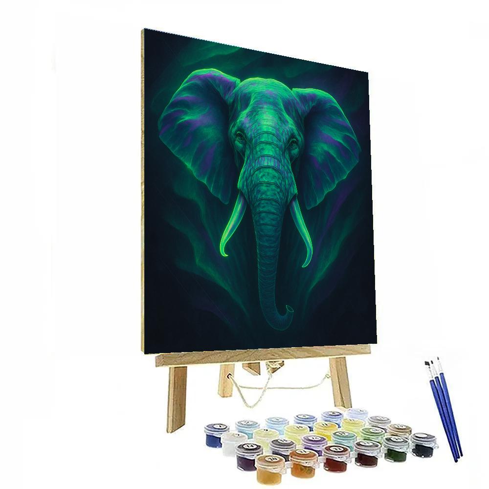 Aurora Elephant Emblem Paint by numbers art