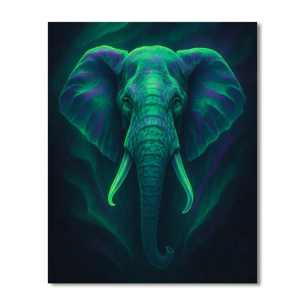 Aurora Elephant Emblem Paint by numbers art