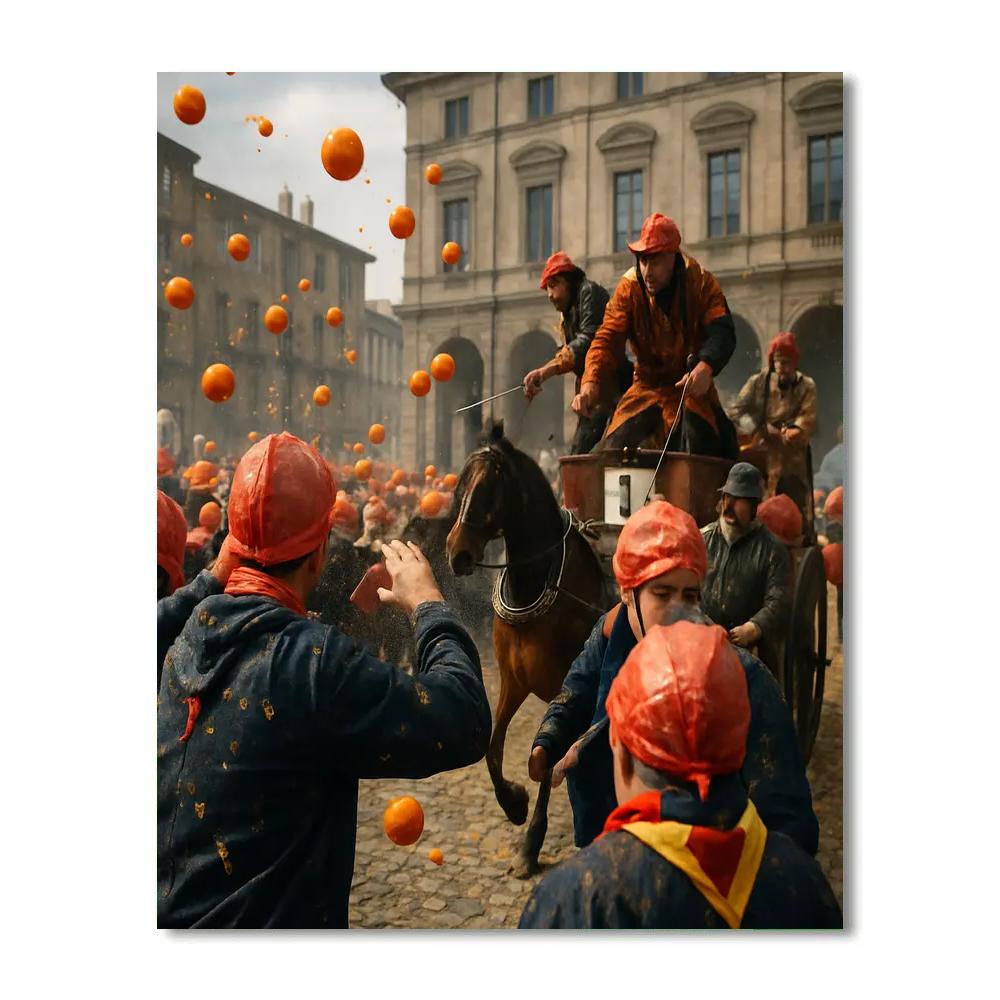 Carnival Of Ivrea Orange Battle Numbered painting kits