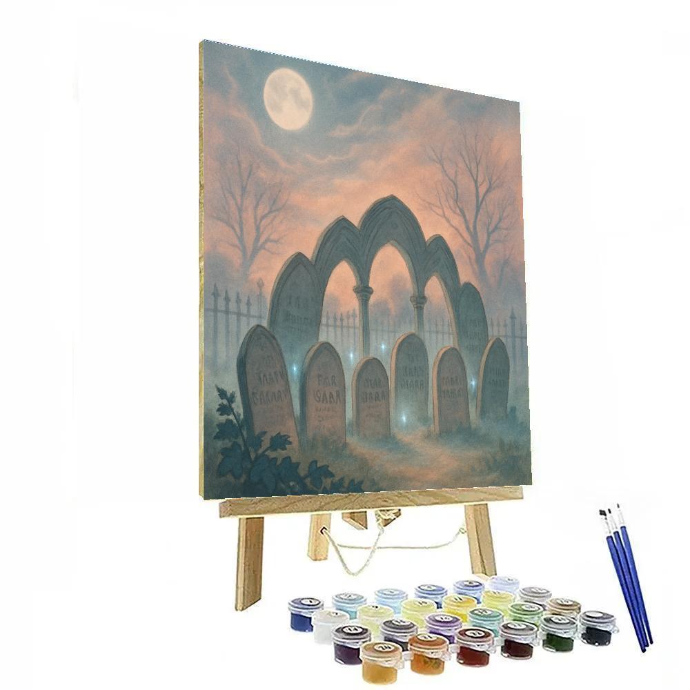 Gravestone Choir At Dawn Paint by numbers art