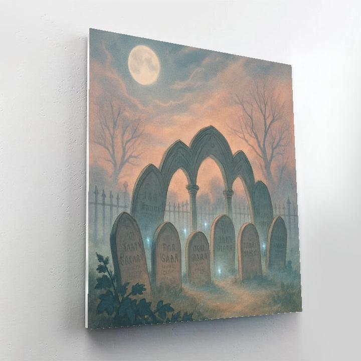 Gravestone Choir At Dawn Paint by numbers art