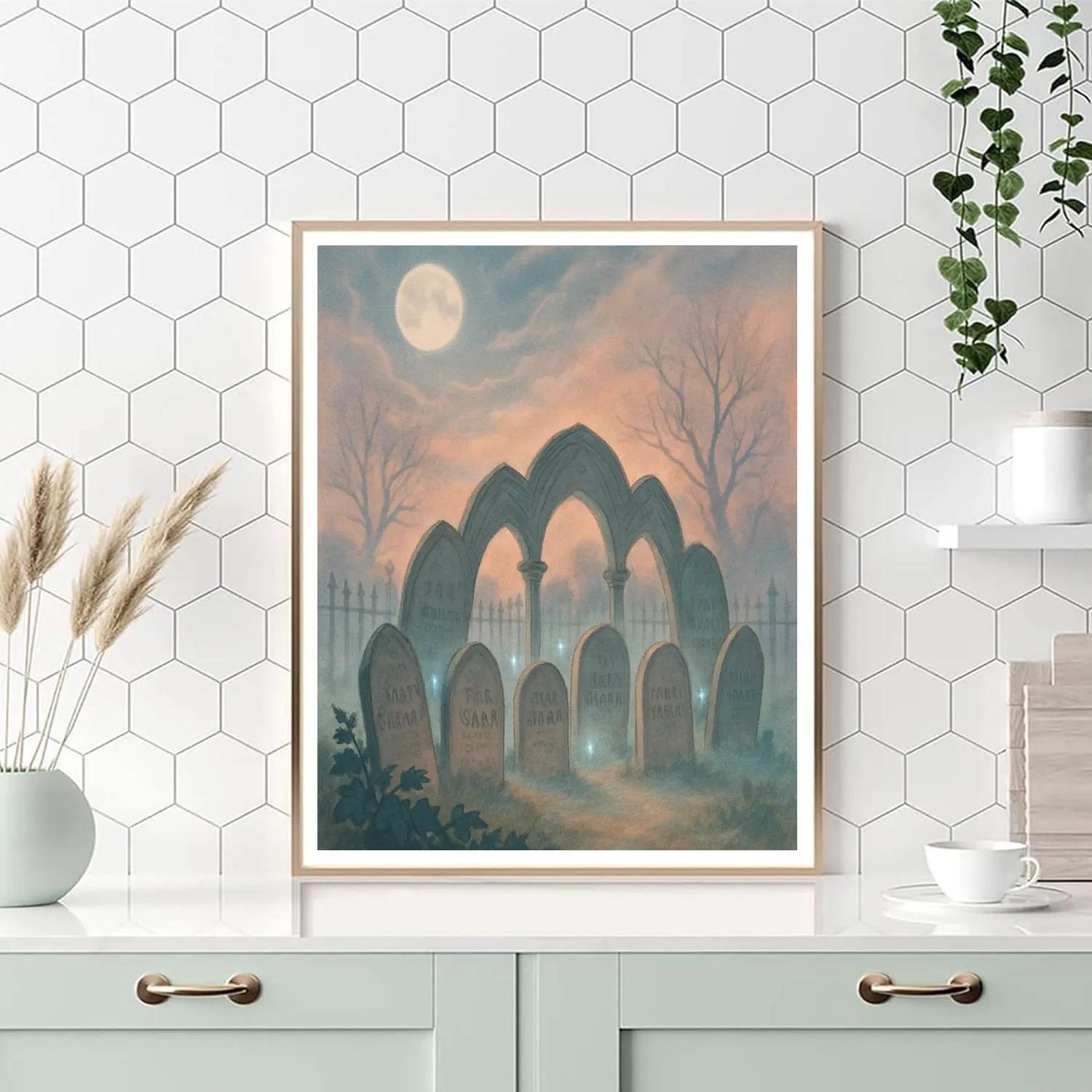 Gravestone Choir At Dawn Paint by numbers art