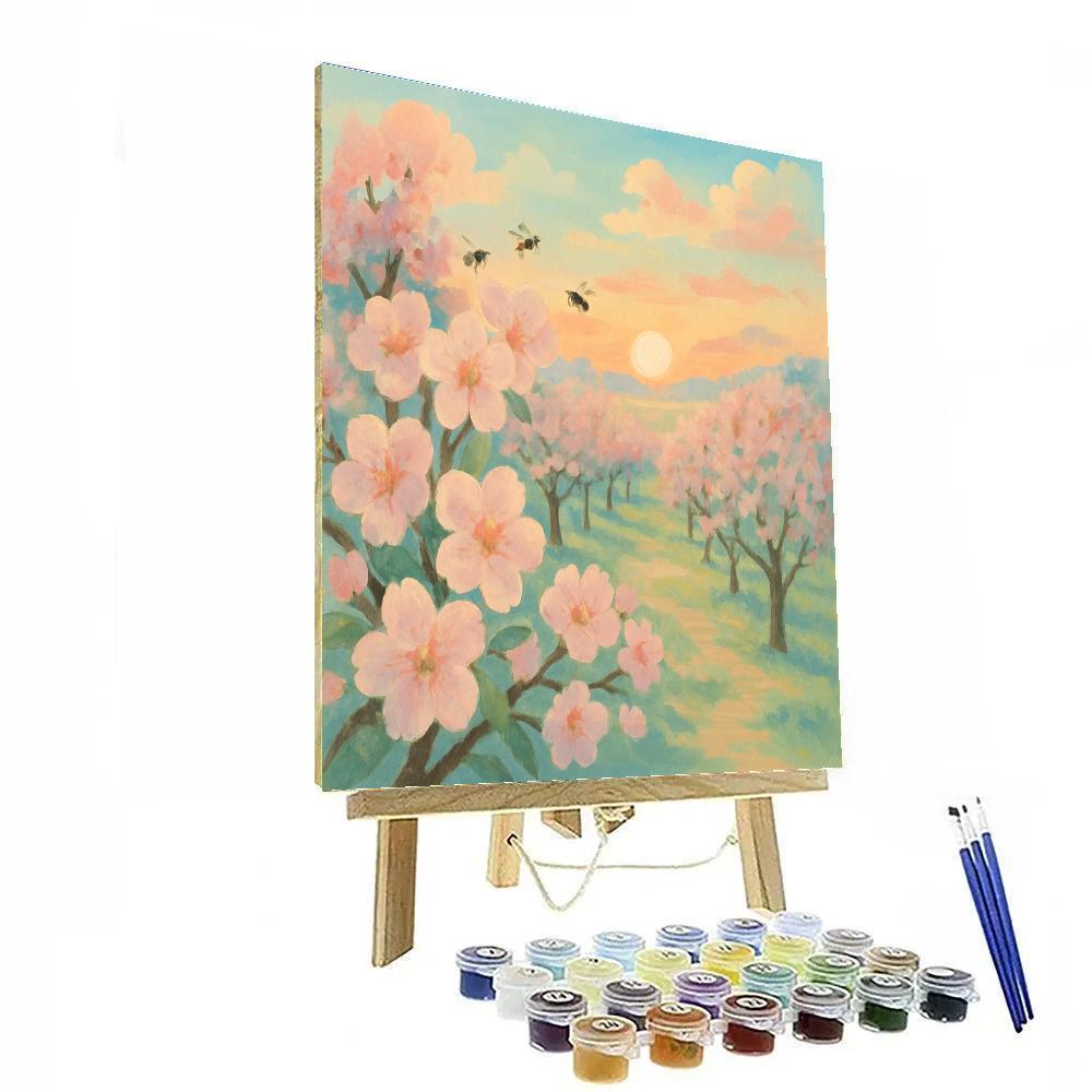 Spring Orchard Of Pastel Dew paint by number