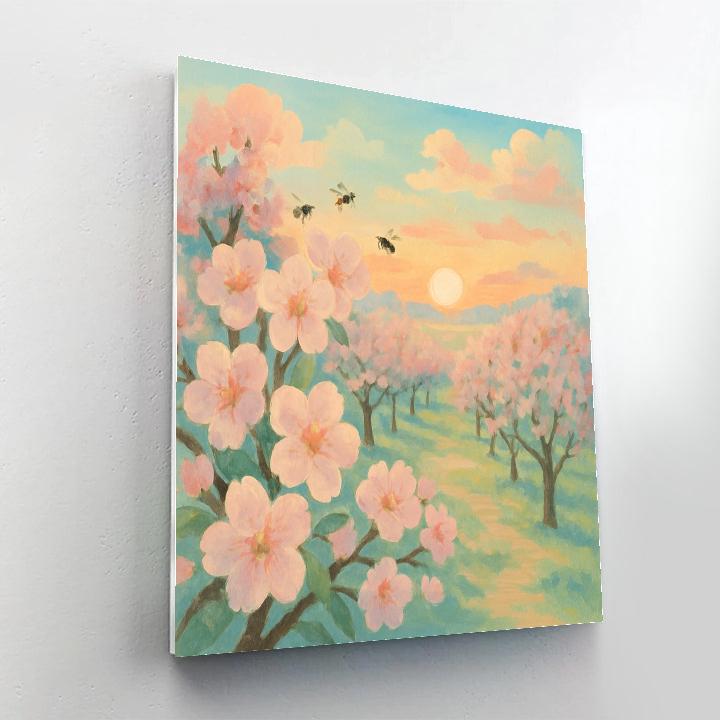 Spring Orchard Of Pastel Dew paint by number