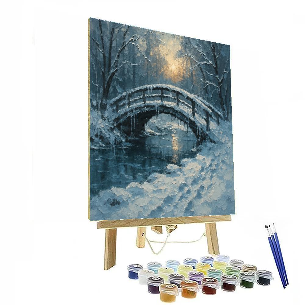 Bridge Over Silver Ice paint by color