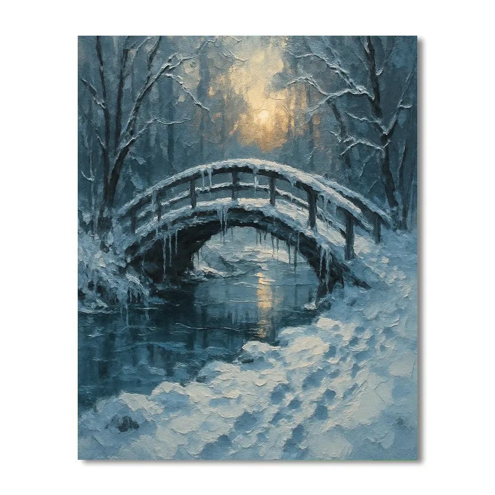 Bridge Over Silver Ice paint by color
