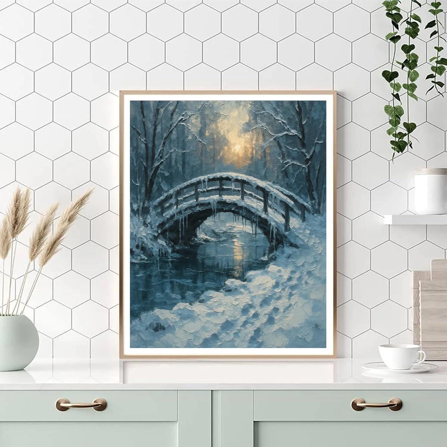 Bridge Over Silver Ice paint by color