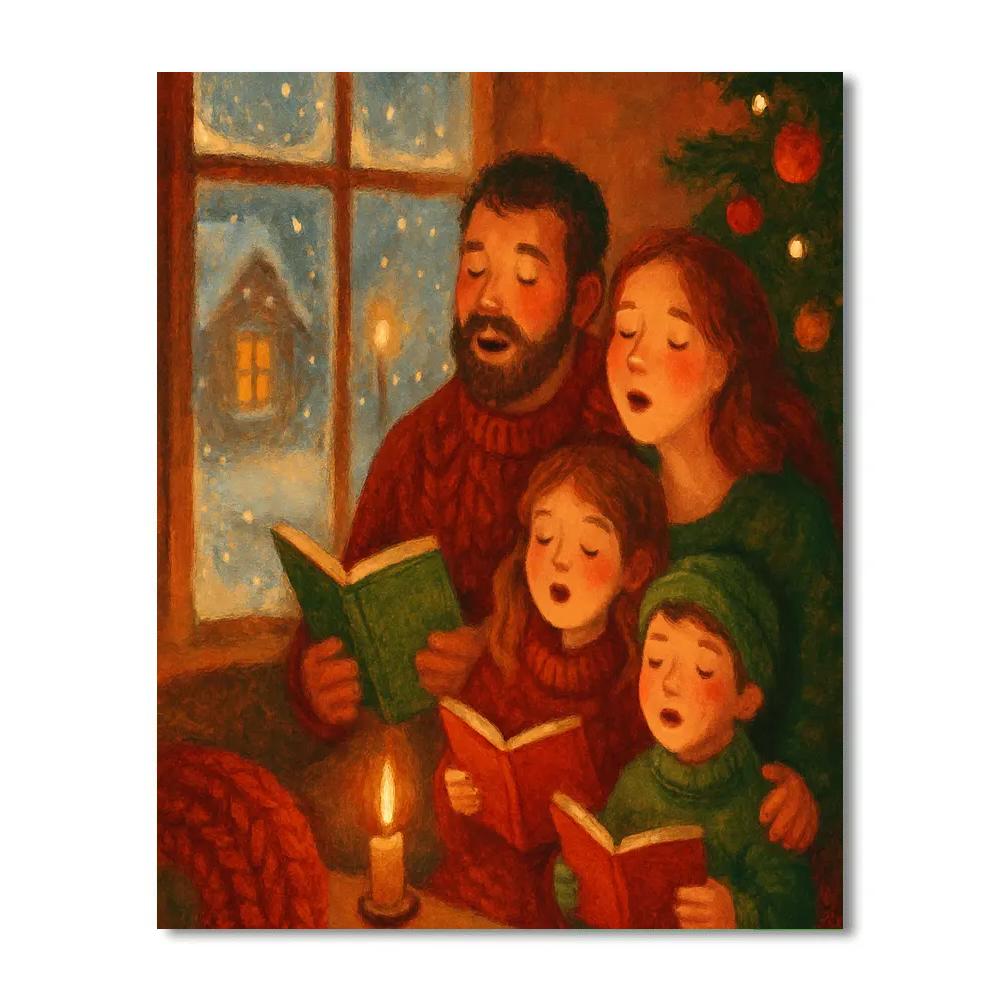 Window Seat Midnight Carol Paint by numbers kits