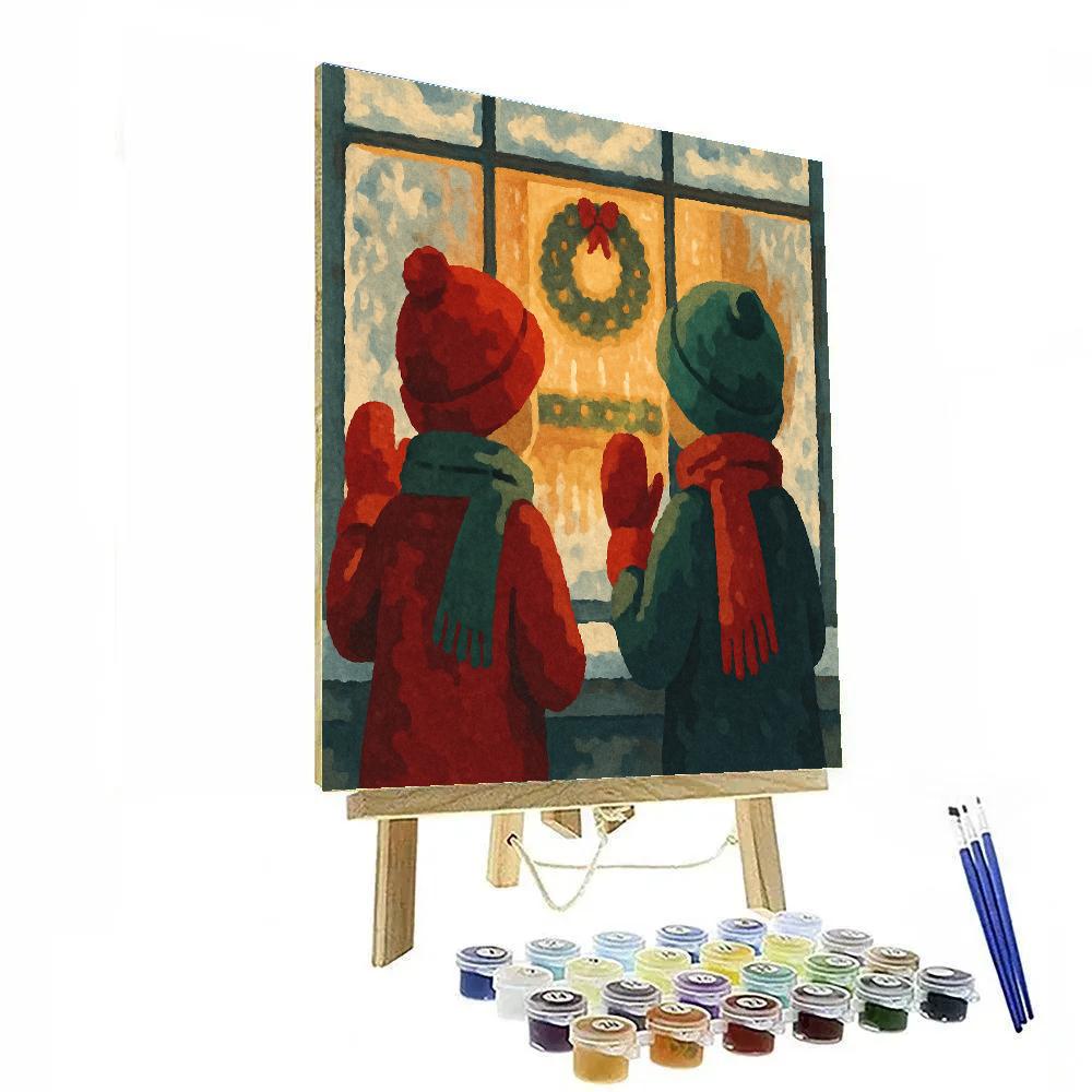 Frosted Carol Window Painting by numbers kit