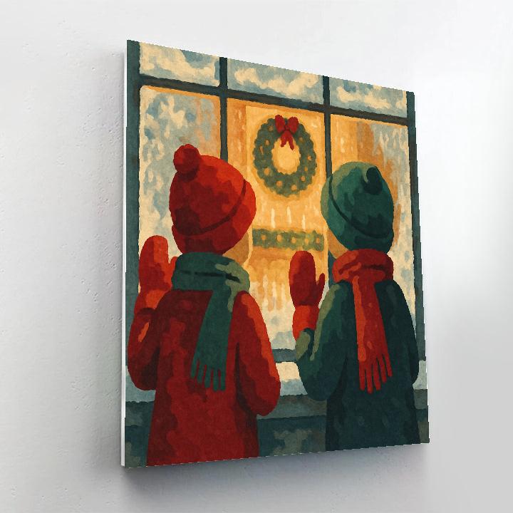Frosted Carol Window Painting by numbers kit