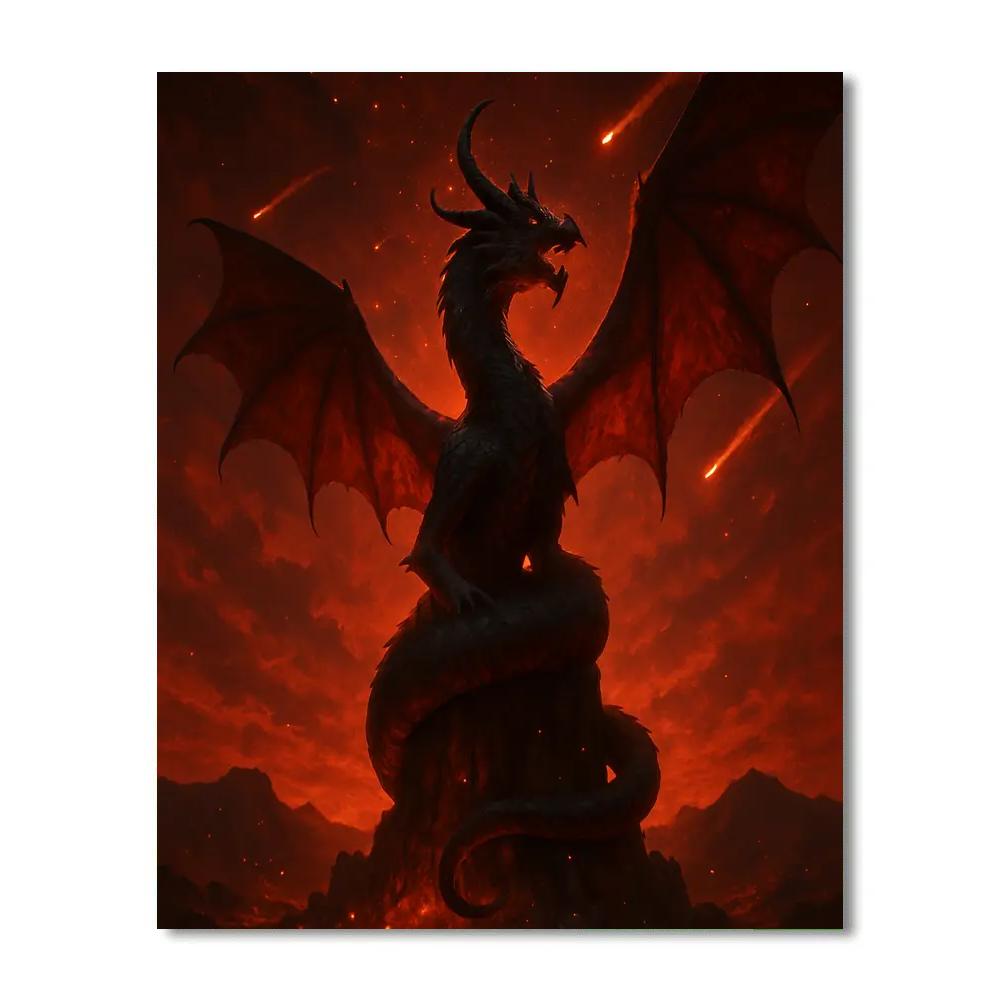 Dragon Meteor Crown paint by number