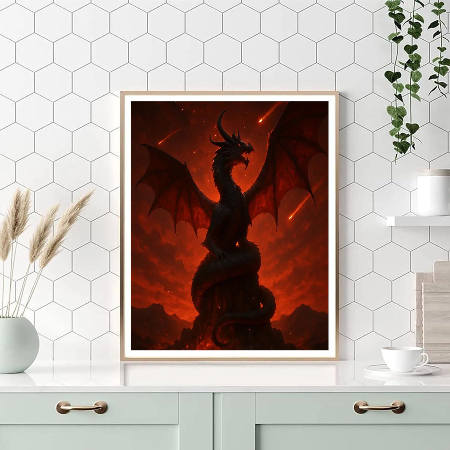 Dragon Meteor Crown paint by number