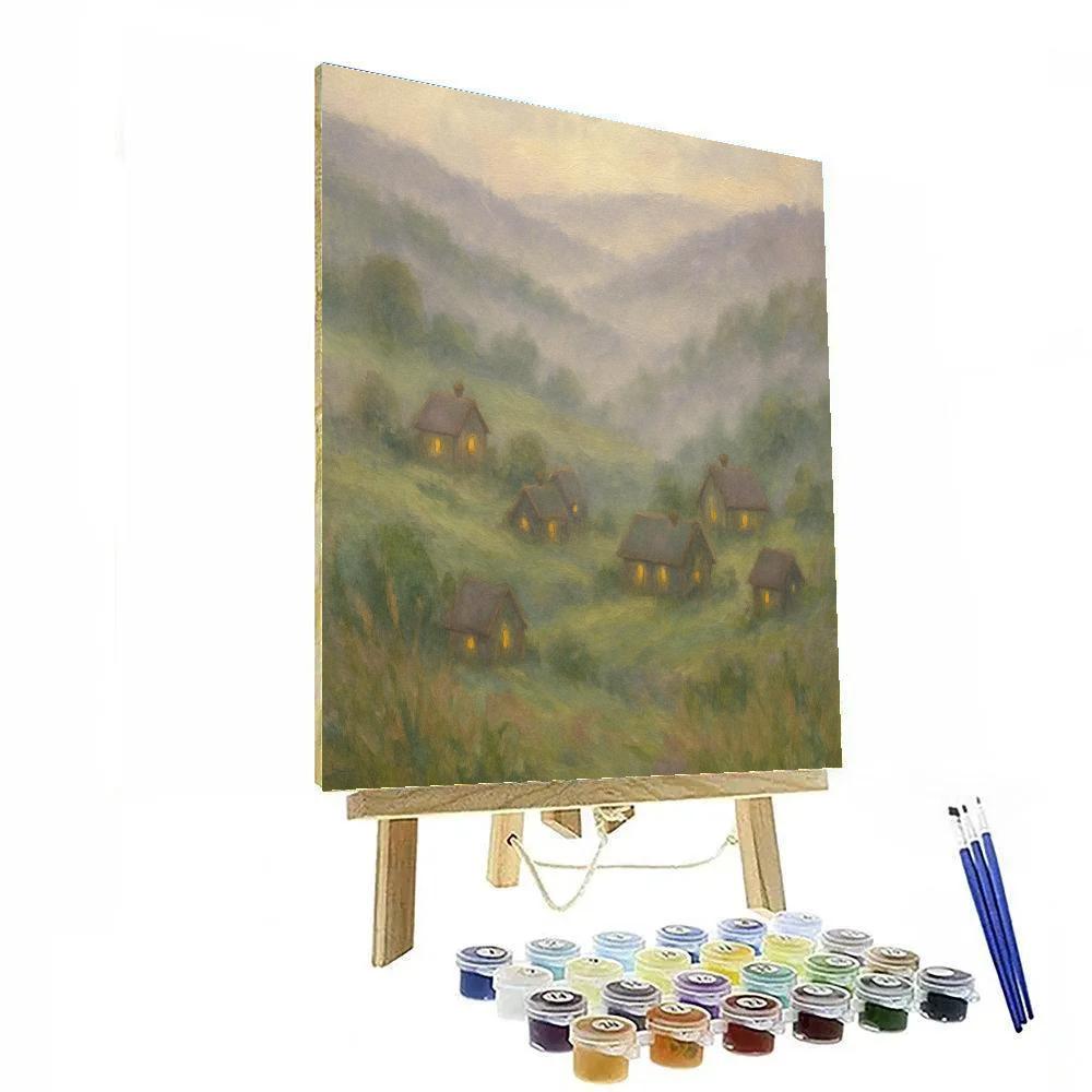 Misty Valley Lanterns DIY paint by numbers