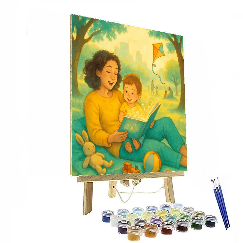 Picnic Reading In The Park Painting by numbers kit