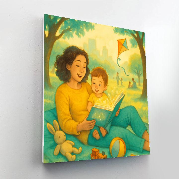 Picnic Reading In The Park Painting by numbers kit