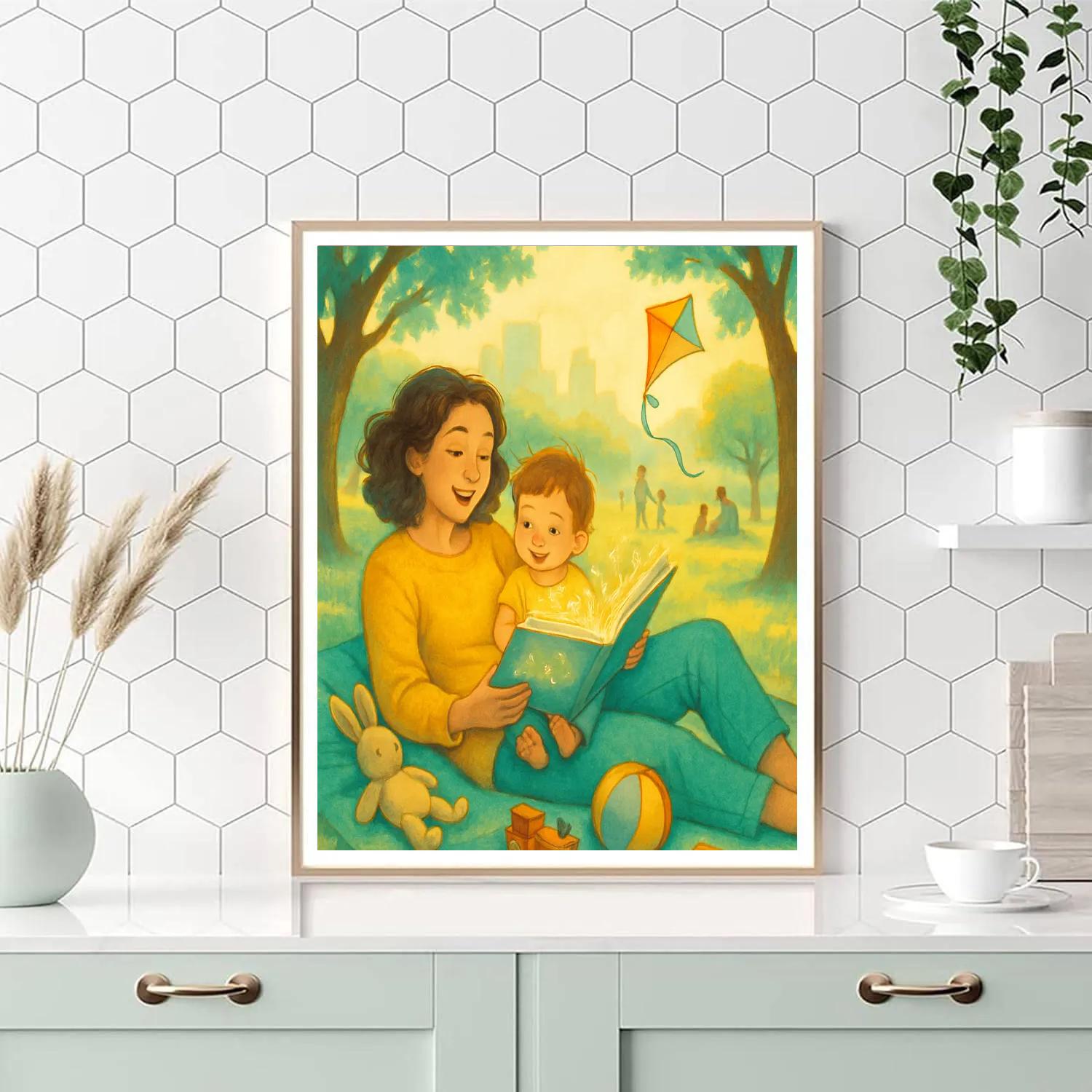 Picnic Reading In The Park Painting by numbers kit