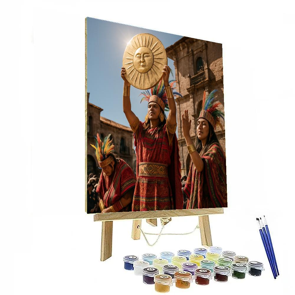 Inti Raymi Sun Ceremony Cusco Plaza paint by numbers