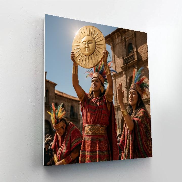 Inti Raymi Sun Ceremony Cusco Plaza paint by numbers