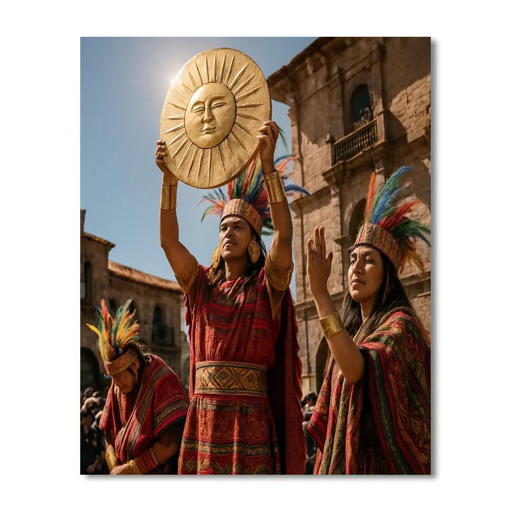 Inti Raymi Sun Ceremony Cusco Plaza paint by numbers