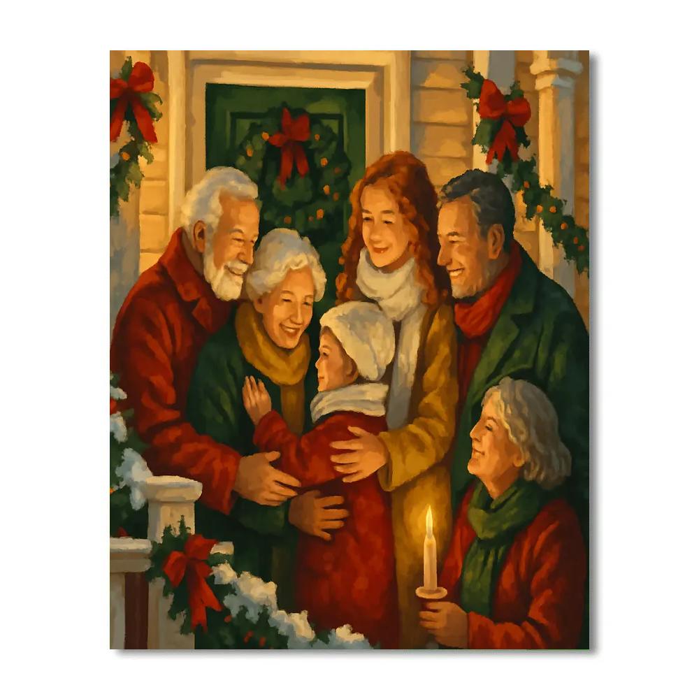 Garlanded Porch Reunion Numbered painting kits
