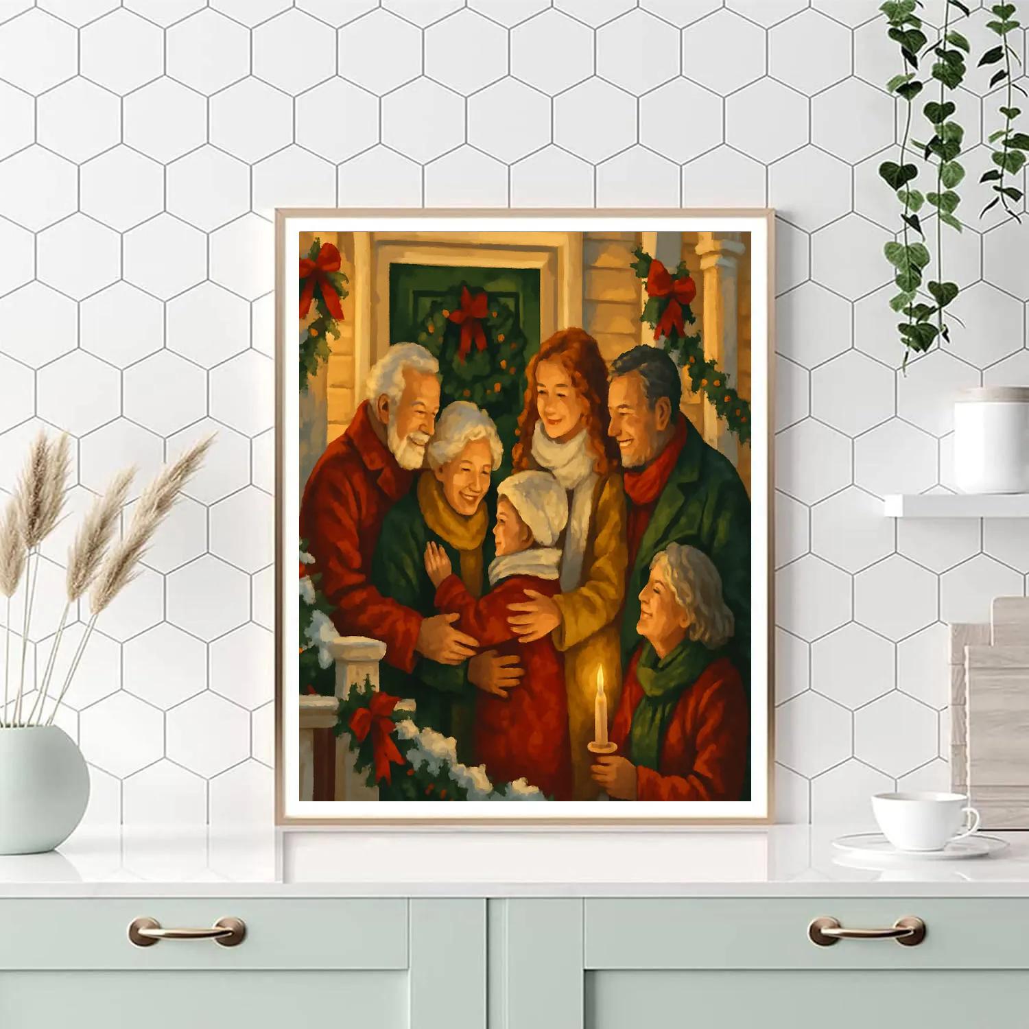 Garlanded Porch Reunion Numbered painting kits