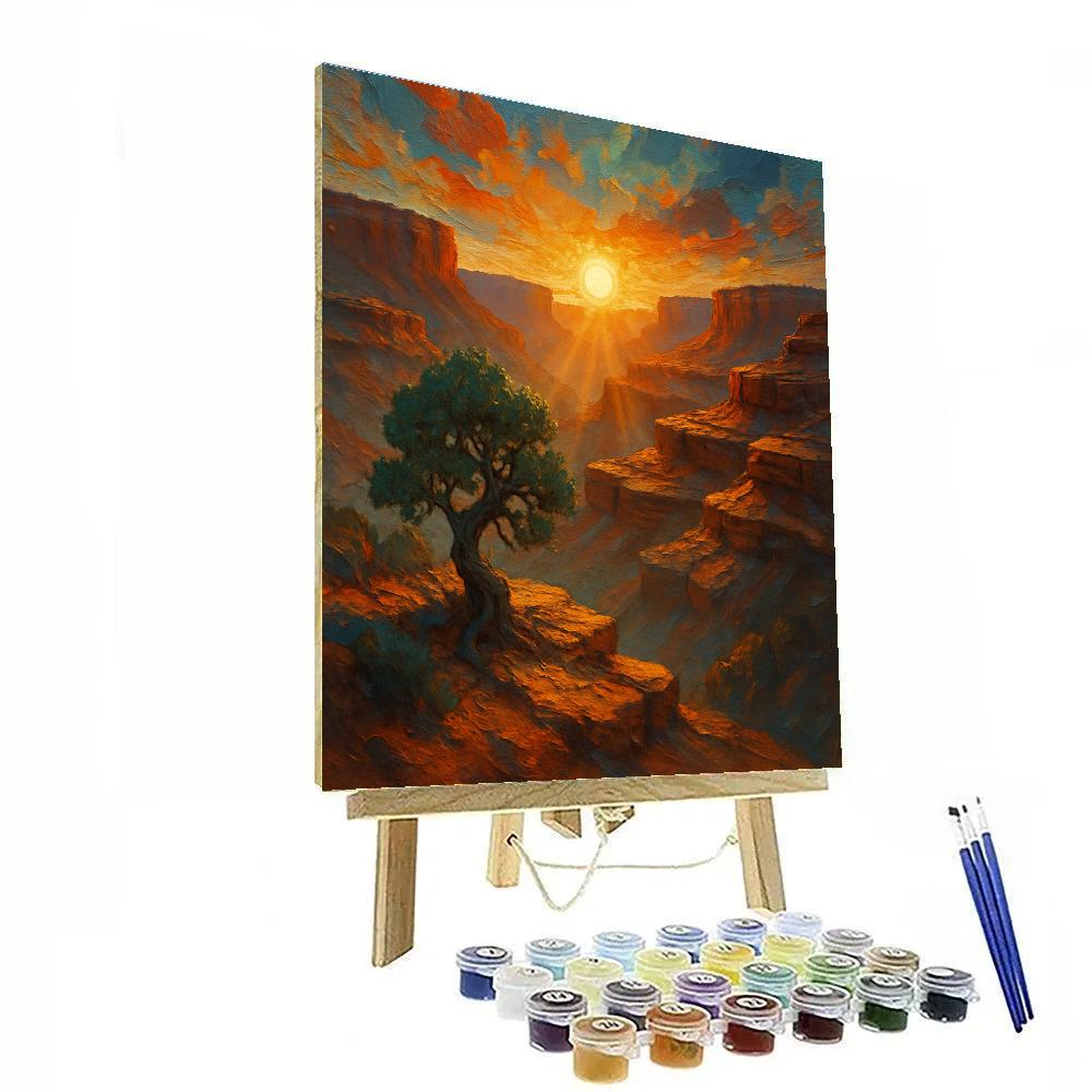 Canyon Glow Overlook painting number kit