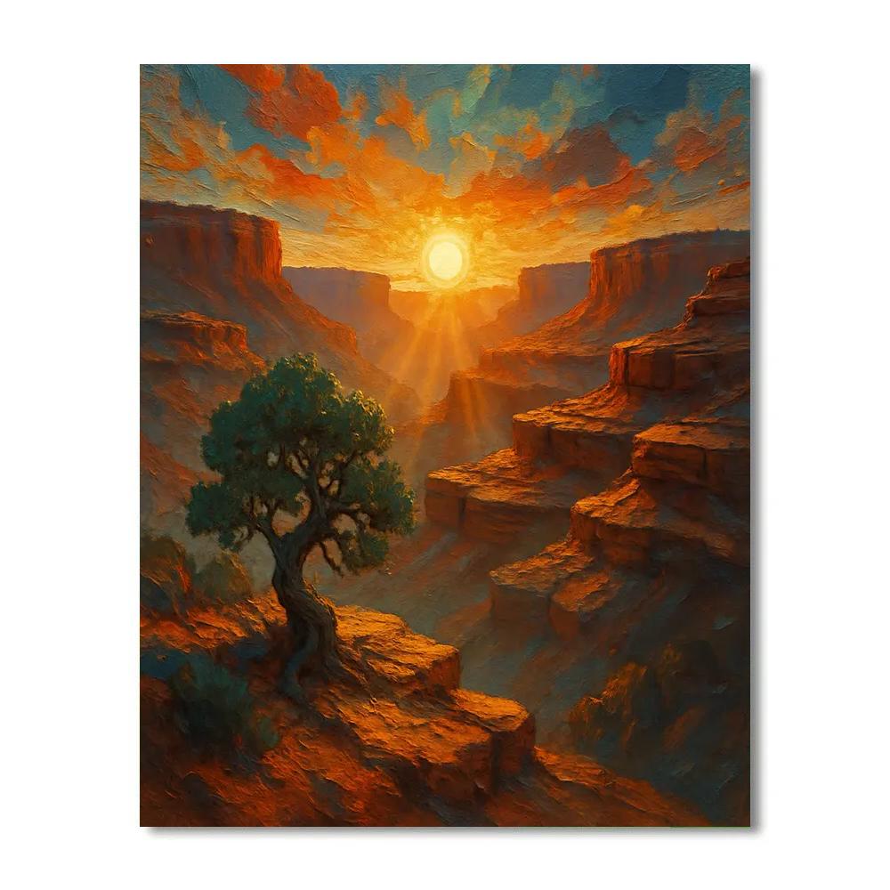 Canyon Glow Overlook painting number kit