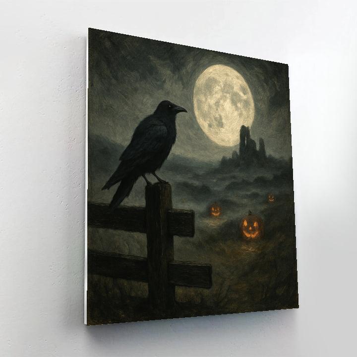 Raven Watch On Moonlit Stile Numbered painting kits