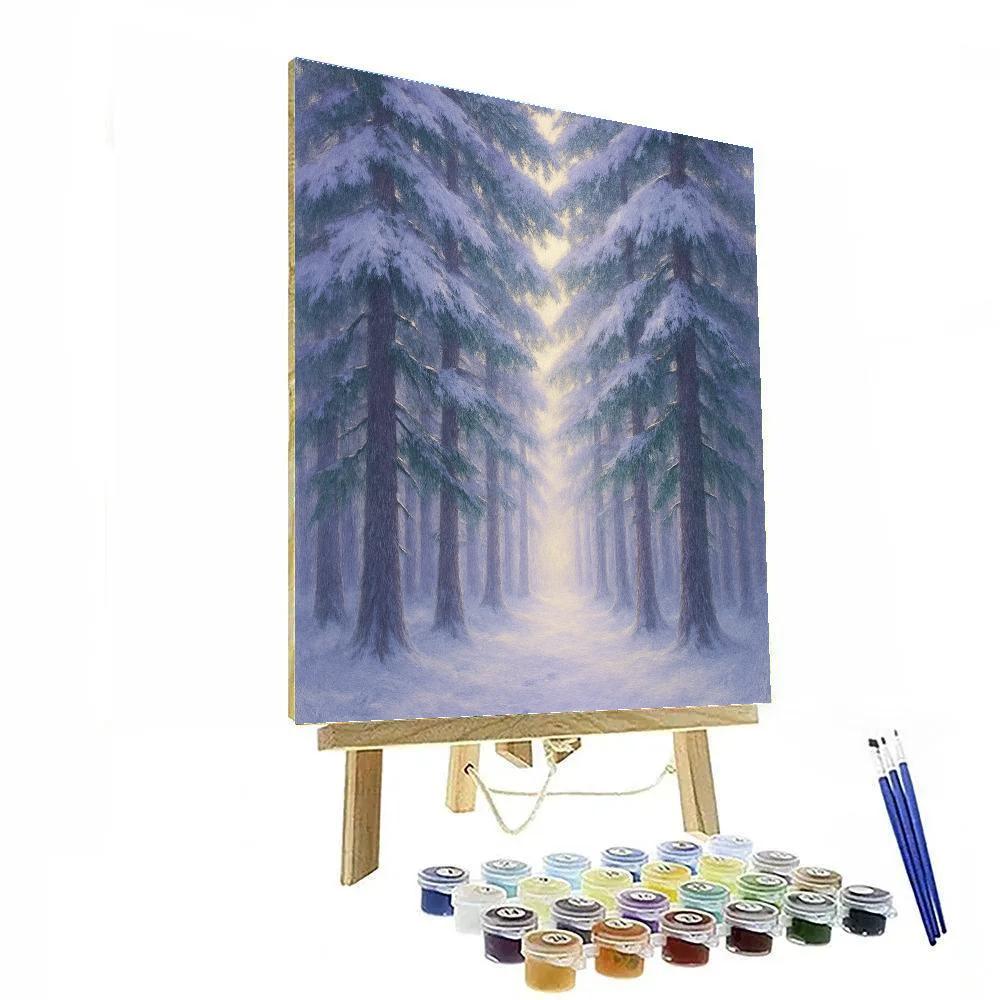 Silent Pine Cathedral Paint by numbers art