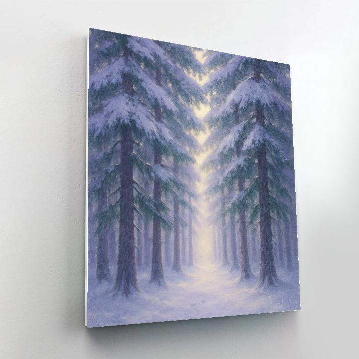 Silent Pine Cathedral Paint by numbers art